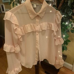 Pink blouse size medium